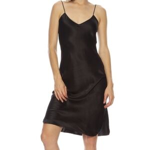 Nili Lotan black silk cami silk dress size S